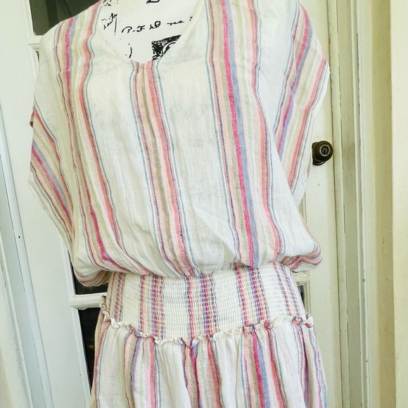 Rail Lucca Dress in Havana Stripe short sleeves in good pre-owned condition - Picture 6 of 11